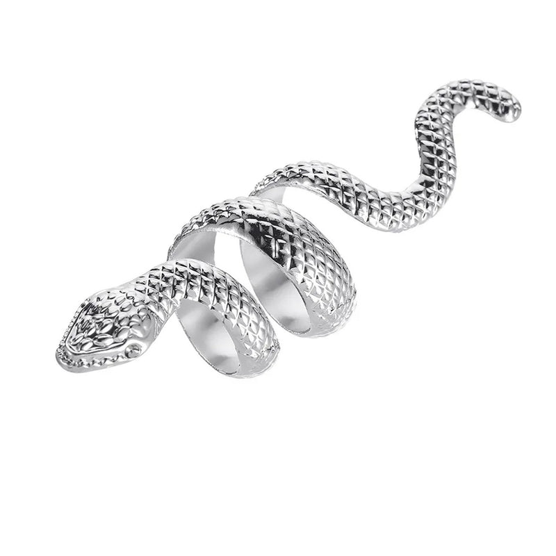 Anillo Ajustable Retro Serpiente Grande